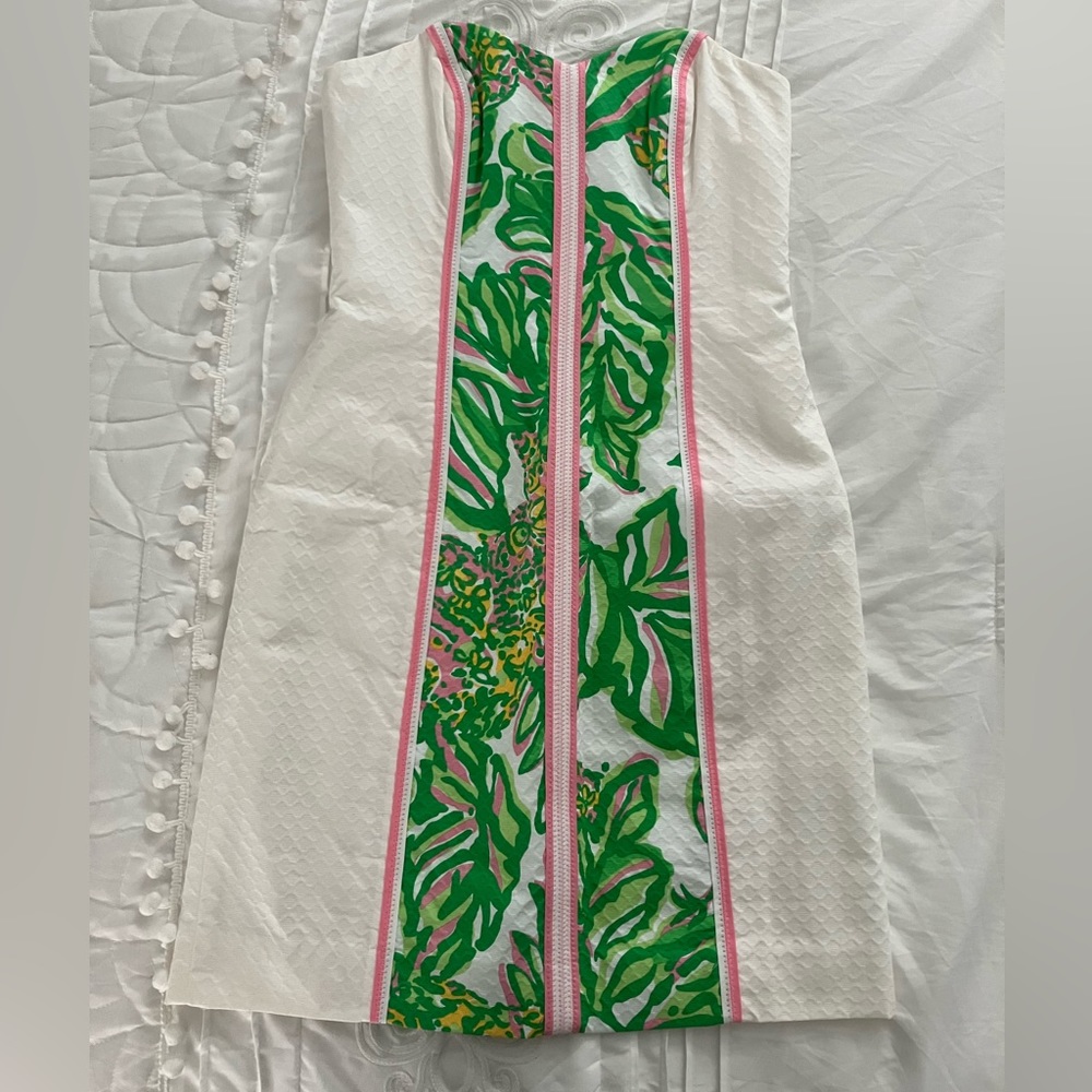 NWT Lilly Pulitzer Angela Dress | Resort White | Seeing Pink Elephants 🐘💕 - Picture 4 of 9